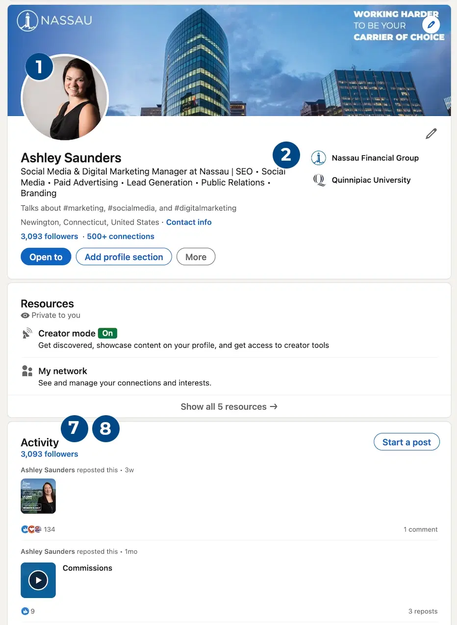 Image of LinkedIn profile