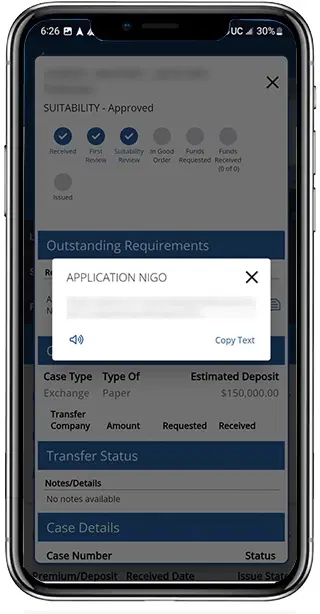 picture of agent app case status