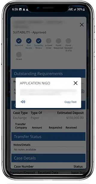 picture of agent app case status