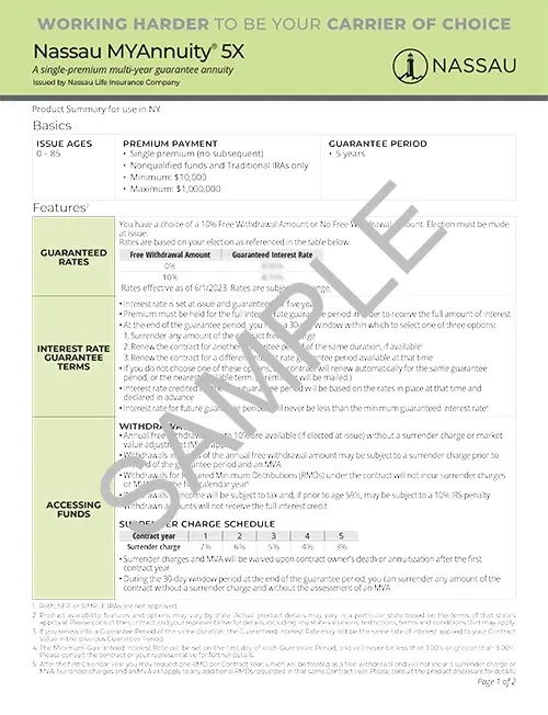 MYAnnuity Summary - CA
